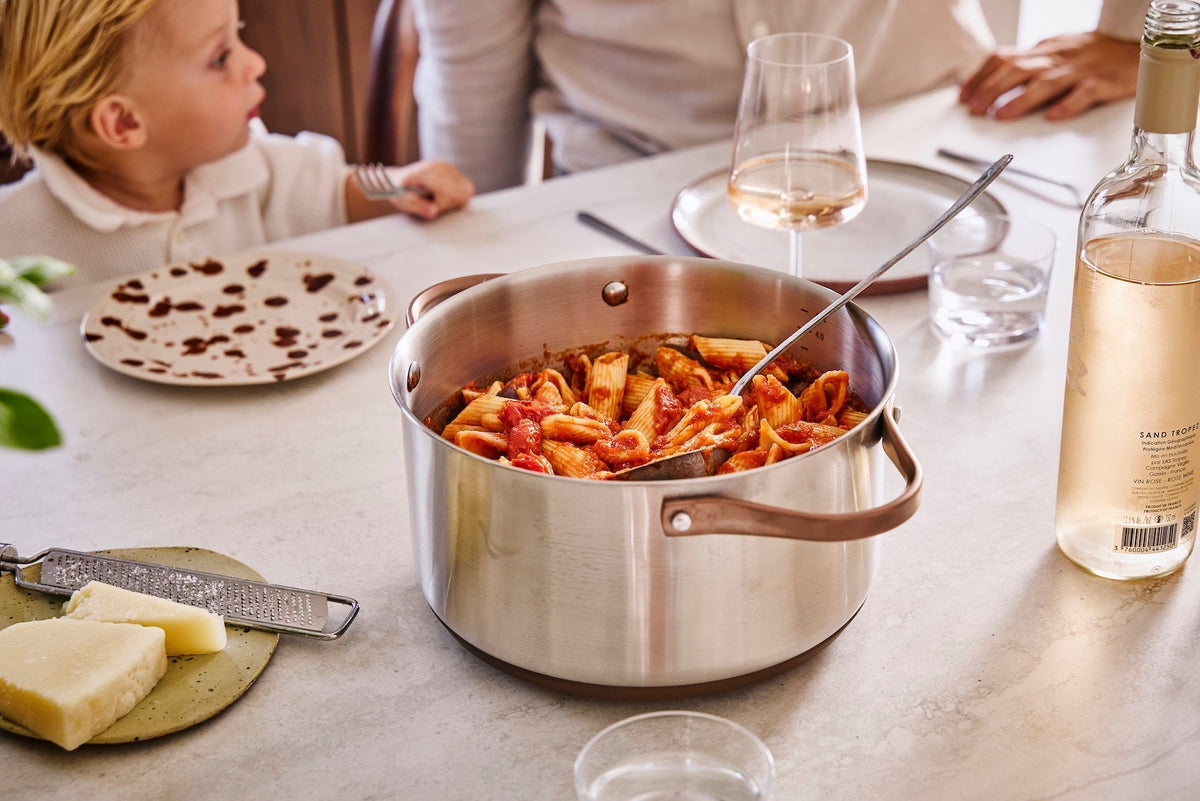 Pasta alla norma met tomaat en aubergine