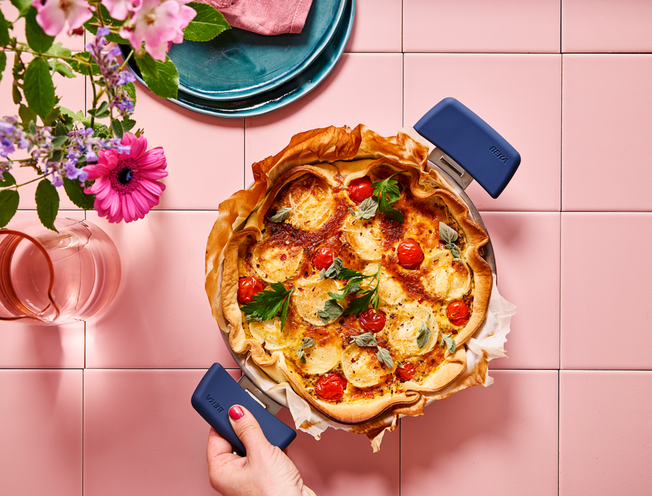 Makkelijk quiche recept met geitenkaas en tomaat