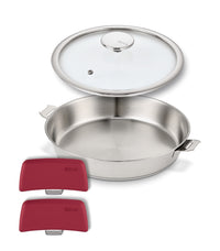 Evolution set - braadpan 28cm + rode grepen + deksel