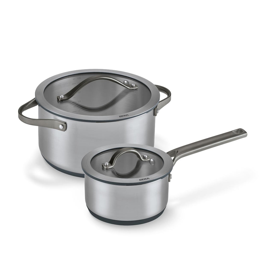 Sensa 2-teiliges Set - Stielkasserolle 16 cm & Kochtopf 24 cm Espresso