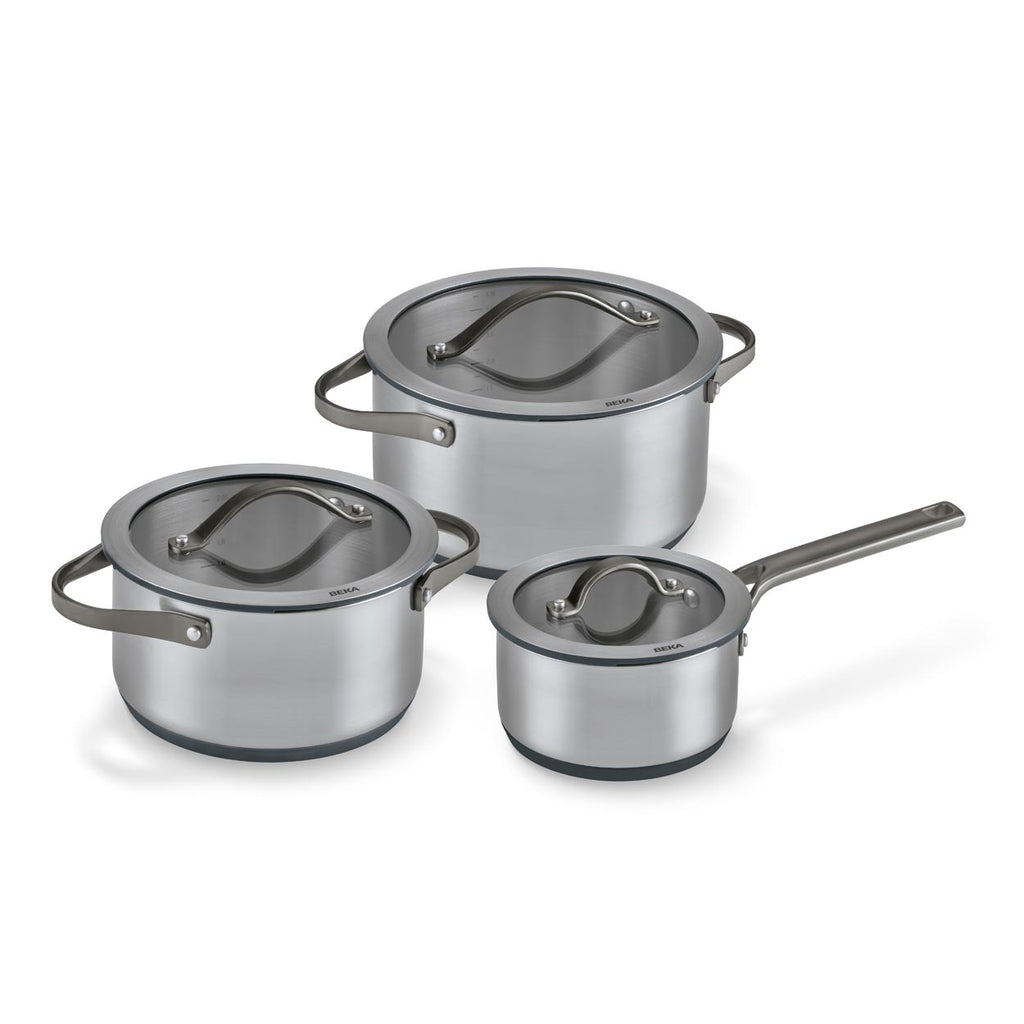 Sensa Set de 3 pcs - Casserole 16 cm, Faitouts 20 & 24 cm Espresso