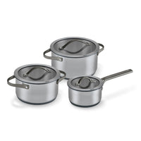 Sensa Set de 3 pcs - Casserole 16 cm, Faitouts 20 & 24 cm Espresso