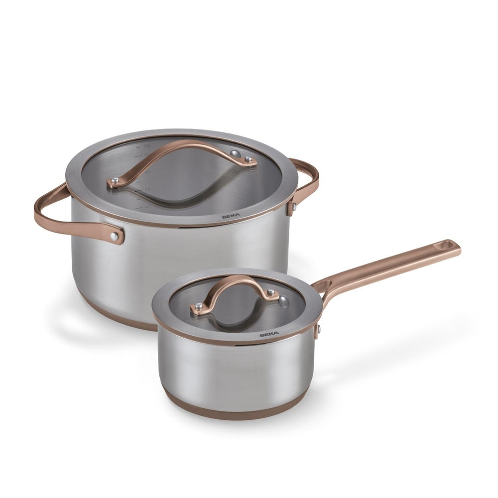 Sensa Set de 2 pcs - Casserole 16 cm & Faitout 24 cm Moccha