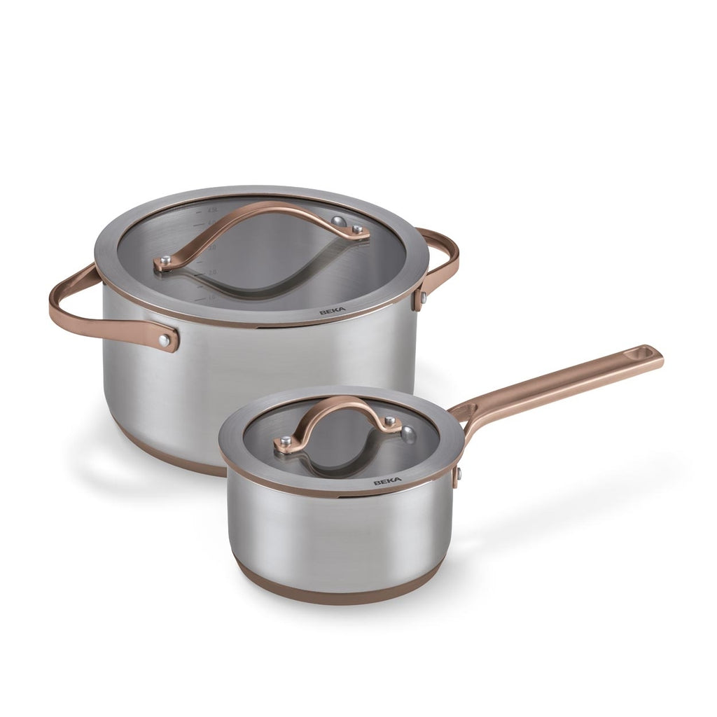Sensa Set de 2 pcs - Casserole 16 cm & Faitout 24 cm Moccha