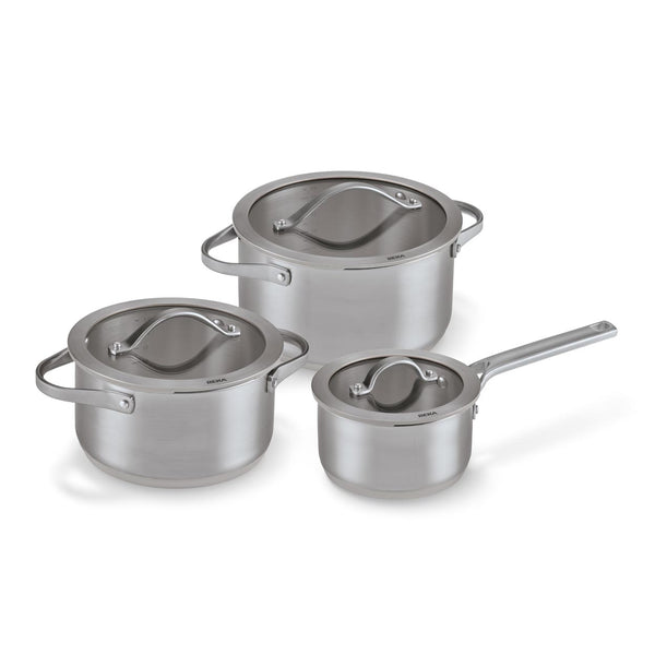 Sensa Set de 3 pcs - Casserole 16 cm, Faitouts 20 & 24 cm Latte