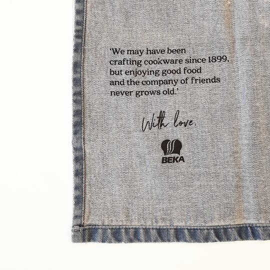 Denim look apron