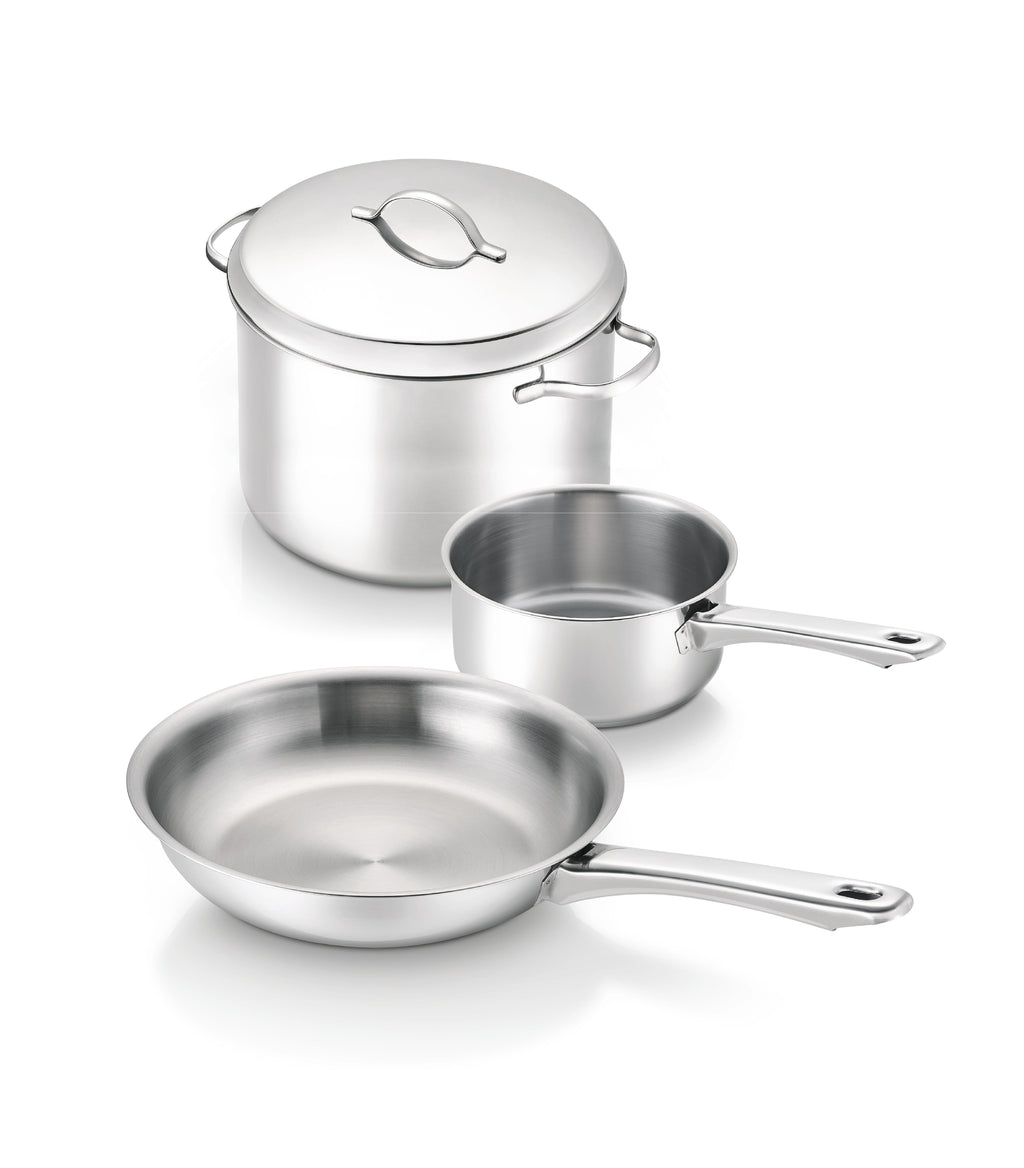 Zurich Trio – Kasserolle 16 cm + Kochtopf 24 cm + Pfanne 28 cm