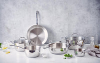 Belvia Duo – Kochtopf 24 cm + Stielkasserolle 16 cm