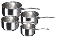 Chef 4-delige steelpannenset
