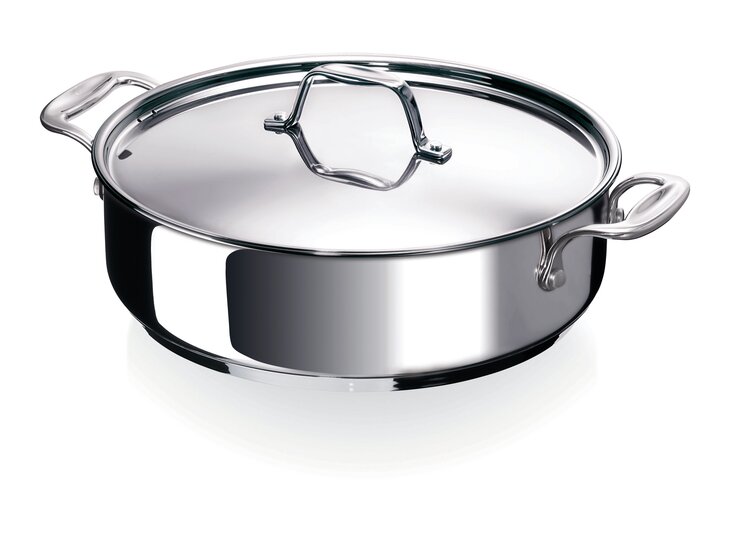 Chef skillet with 2 side handles