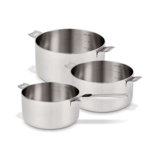 Evolution Multiply 3 pcs saucepan set with handle