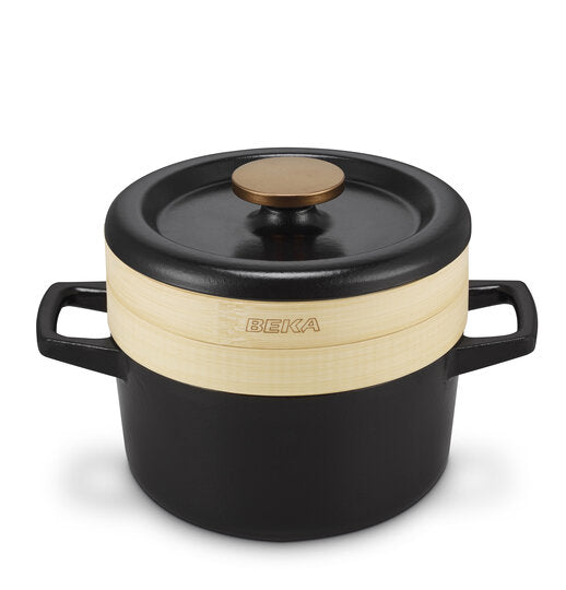 Nori Duo – Dutch Oven Steamer 20 cm + Leather Grips