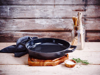 Nori Duo – Schmortopf mit Dämpfeinsatz 20 cm + Ledergriffe