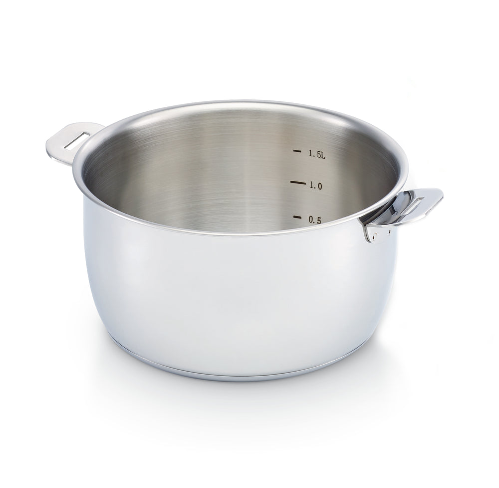 Select Set de 6 Casseroles Empilables 14, 16, 18, 20 cm + 2 Anses Amovibles